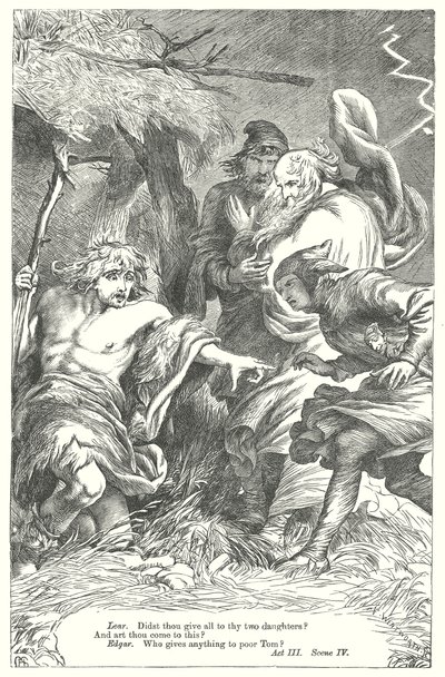 Lear király (metszet) alkotó: Henry Courtney (after) Selous