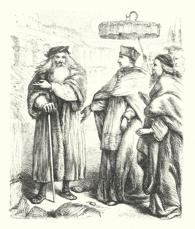 Michael Angelo a Colosseumban (metszet) alkotó: Henry Courtney (after) Selous