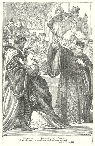 Othello (metszet) alkotó: Henry Courtney (after) Selous