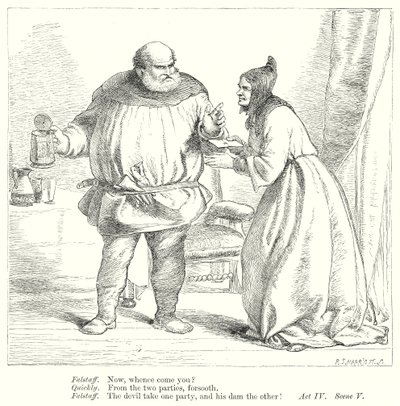A windsori víg nők (metszet) alkotó: Henry Courtney (after) Selous