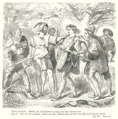 A veronai két úr (metszet) alkotó: Henry Courtney (after) Selous