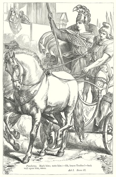 Troilus és Cressida (metszet) alkotó: Henry Courtney (after) Selous