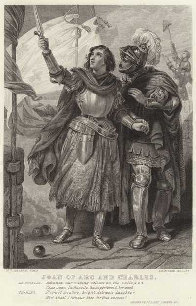 Jeanne of Arc és Charles, VI. Henrik, I. rész, I. felvonás, VI. jelenet alkotó: Henry Courtney Selous