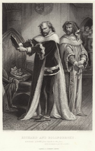 Richard és Bolingbroke, II. Richárd király, IV. felvonás, I. jelenet alkotó: Henry Courtney Selous