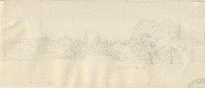 Lichfield – North View (távoli): ceruzarajz, nd [1788-1855] (rajz) alkotó: Henry Curzon Allport