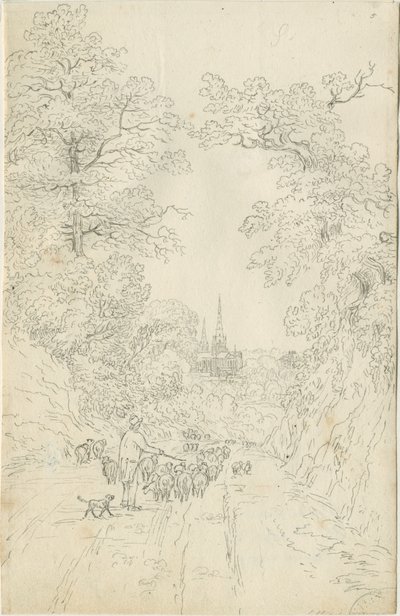 Lichfield katedrális – délkeleti nézet alkotó: Henry Curzon Allport