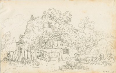 Yoxall – Old Farm House: ceruzarajz, nd [c 1815] alkotó: Henry Curzon Allport