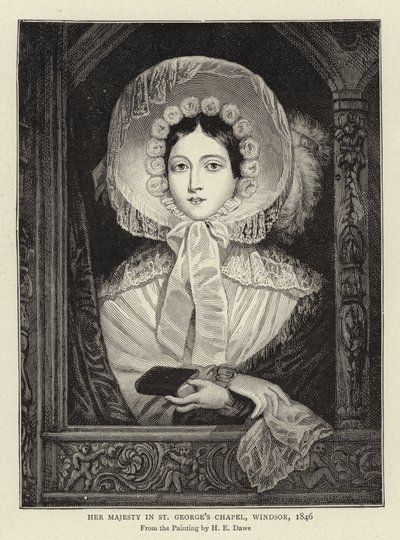 Őfelsége a windsori Szent György-kápolnában, 1846 alkotó: Henry Dawe