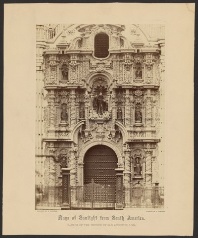 A San Augustin templom homlokzata, Lima alkotó: Henry DeWitt Moulton