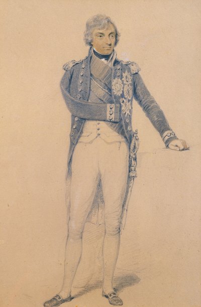 Horatio Nelson (1758-1805) (ceruza, tinta és gouache papíron) alkotó: Henry Edridge