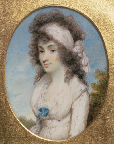 Miniatűr Lydia vagy Elizabeth Hunt portréja, 1795 körül alkotó: Henry Edridge