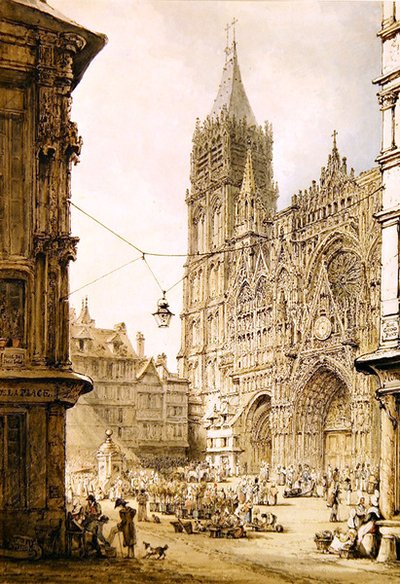 Rouen-i katedrális, nyugati front alkotó: Henry Edridge