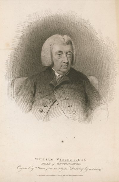 William Vincent, DD, Westminster dékánja alkotó: Henry Edridge