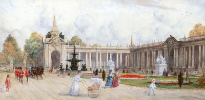 A közkert (akvarell) alkotó: Henry Edward Tidmarsh