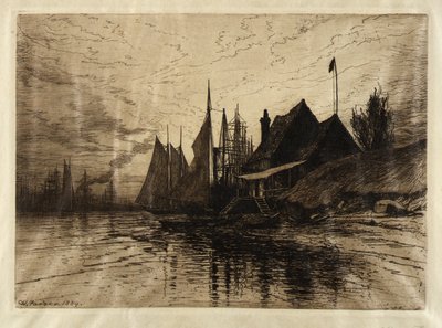 Este, New York kikötője alkotó: Henry Farrer