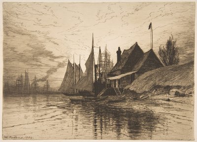 Este, New York-i kikötő, 1884. alkotó: Henry Farrer