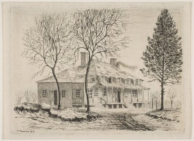 Somerindyck-ház a Régi New York jeleneteiből, 1870. alkotó: Henry Farrer