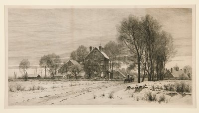 A nap véget ér, az éjszaka leszáll: Egy februári délután alkotó: Henry Farrer