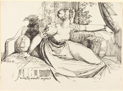 Egy nő ül az ablaknál alkotó: Johann Heinrich Füssli