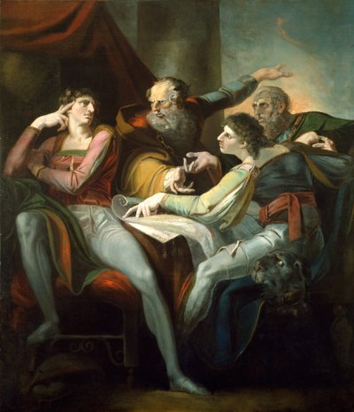 Hotspur, Glendower, Mortimer és Worcester vita, 1784. alkotó: Johann Heinrich Füssli