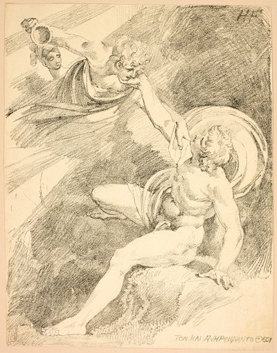Mennyei Ganymedes, XV. tábla a Specimens of Polyautography második számából alkotó: Johann Heinrich Füssli