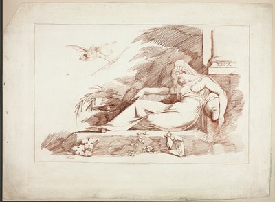 Alvó nő egy Ámorral alkotó: Johann Heinrich Füssli