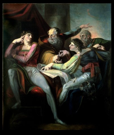Hotspur, Worcester, Mortimer és Glendower vita, 1784 alkotó: Johann Heinrich Füssli