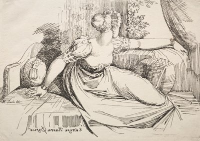 Nő a kanapén alkotó: Johann Heinrich Füssli