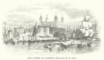 A londoni Tower (metszet) alkotó: Henry George (after) Hine