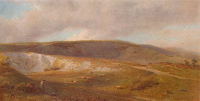 A Chalk Pit on the Downs, Eastbourne közelében, 1871, 1935 alkotó: Henry George Hine