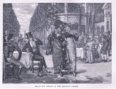 A régens korszak szépségei és szépségei 1818 körül alkotó: Henry Gillard Glindoni