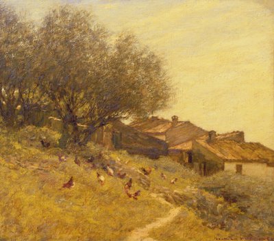 Egy hegyoldali falu Provence-ban alkotó: Henry Herbert La Thangue