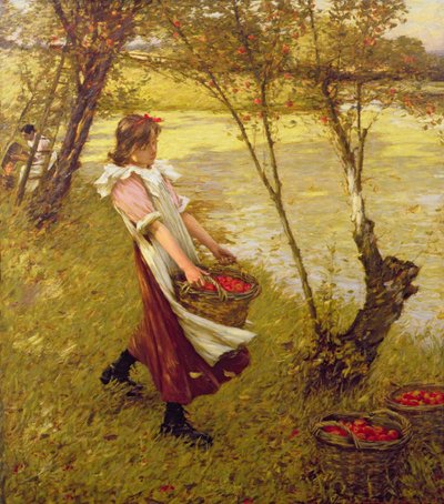 A gyümölcsöskertben, Haylands, Graffham alkotó: Henry Herbert La Thangue