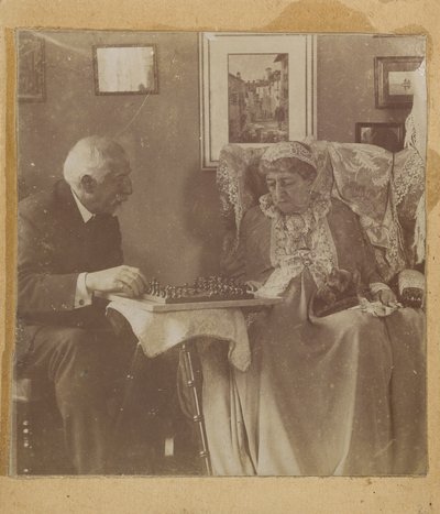 [Hardinge Hay Cameron és Lady Dalrymple sakkozik] alkotó: Henry Herschel Hay Cameron