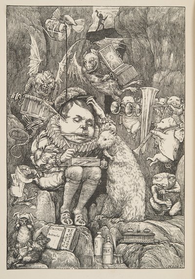 A Hód papírt, portfóliót és tollakat hozott a The Hunting of the Snark, An Agony in Eight Fits, Lewis Carroll kocsmából. 1876 alkotó: Henry Holiday