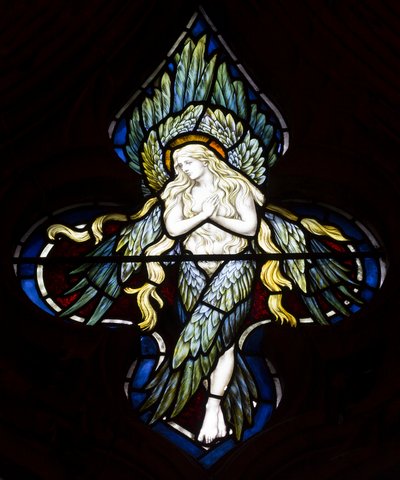 Tracery Angel, 1884 (ólomüveg) alkotó: Henry Holiday