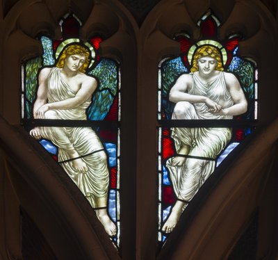 Westminster, St Margaret, James Powell & Sons, Henry Holiday, Tracery Angels, 1883 alkotó: Henry Holiday