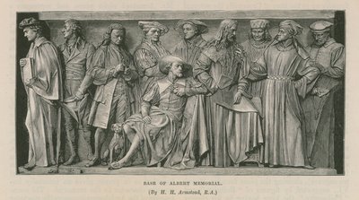 Szobrok az Albert-emlékmű tövében alkotó: Henry Hugh Armstead