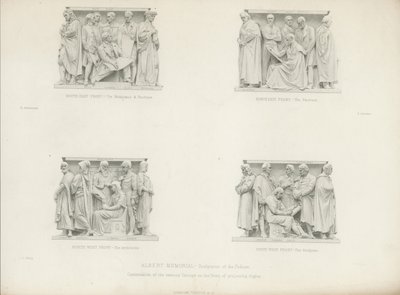 Szobrok az Albert-emlékmű pódiumán alkotó: Henry Hugh Armstead