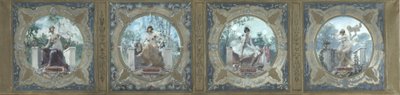 Vázlat a párizsi városháza Lobau Galériája számára: Költészet. Öröm. La Danse. La Grace, 1890-ben (olaj, vászon). alkotó: Henry Jean Louis Boureau