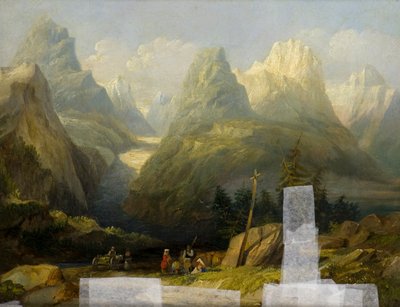 Kilátás az Alpokra alkotó: Henry John (attr. to) Boddington