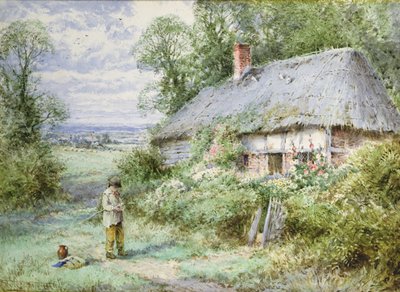 A juhászfiú otthona (akvarell) alkotó: Henry John Sylvester Stannard