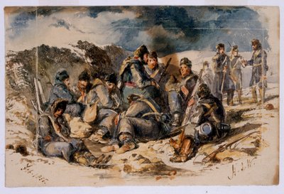 Éjszakai jelenet, Szevasztopol, 1855 alkotó: Henry John Wilkinson