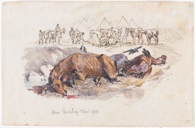 A mi lovasságunk, döglött lovak alkotó: Henry John Wilkinson