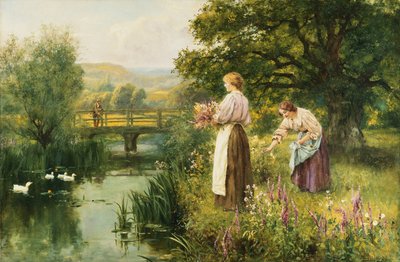 Tavaszi virágok gyűjtése, alkotó: Henry John Yeend King