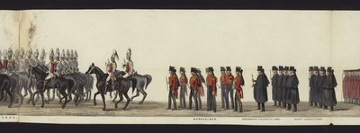 Része a panorámás kilátásnak Arthur, Wellington hercege teljes temetési menetéről (színes akvatinta) alkotó: Henry Jr and Sala Alken