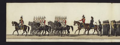 Része a panorámás kilátásnak Arthur, Wellington hercege teljes temetési menetéről (színes akvatinta) alkotó: Henry Jr and Sala Alken