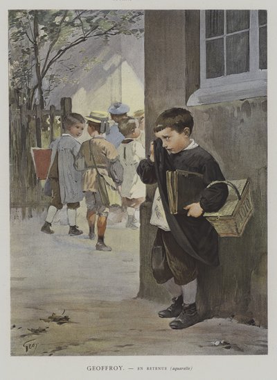 Megtartásban (színes litó) alkotó: Henry Jules Jean (after) Geoffroy