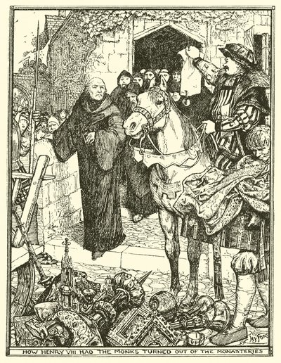 VIII. Henrik hogyan űzte ki a szerzeteseket a kolostorokból alkotó: Henry Justice Ford