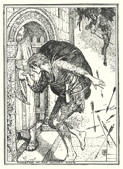 Illusztráció John Bunyan A zarándok útja című művéhez (litográfia) alkotó: Henry Justice Ford